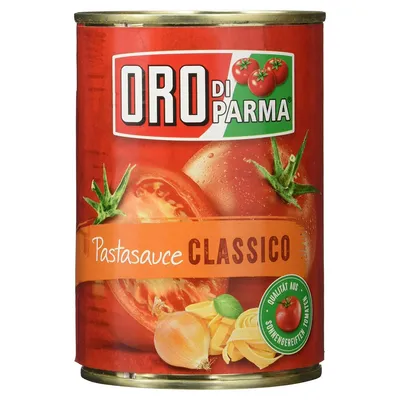 Verpackungsbild Oro di Parma Pastasauce Classico in der Dose vegan vegetarisch 400ml