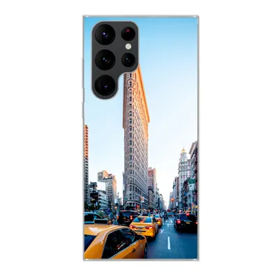 Produktbild von MuchoWow® Handyhülle Schutzhülle Hülle für Samsung Galaxy S22 Ultra Starker Verkehr rund um das Flatiron Building Silikon Softcase Handy Hülle - Abbildung