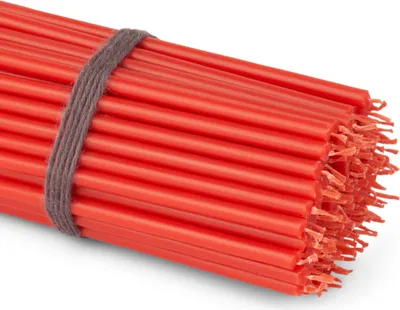Produktbild von 400g (ca. 100 St.) Rote Altarkerzen Kerzen Dünne Osterkerzen Länge 16cm 36253