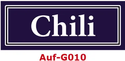 Produktbild von 2 Stück Gewürzaufkleber Chili 40x16mm Gewürzetiketten Sticker Lebensmittel (Auf-G010)