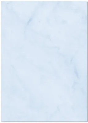 Produktbild von Gastronomie Papier (Blau-Marmor, A4, 100 Blatt) für Speisekarten. Einseitig bedrucktes Briefpapier, für alle Drucker/Kopierer geeignet