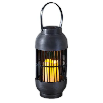 Produktbild von LED Solar Laterne mit flackernder LED Kerze Solarlaterne Wetterfest Hängelampe Dekolampe Solarleuchte Solarlampe