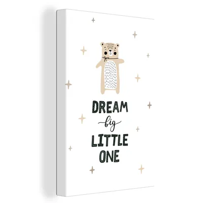 Obrázek produktu pro OneMillionCanvasses® Malba na plátně Nástěnná malba na plátně - Citáty - Přísloví - Dream big little one - Děti - Baby - 80x120cm