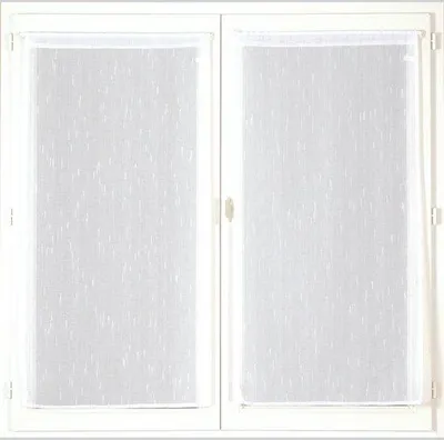 Zdjęcie produktu dla Unyqoos® Eleganckie, białe zasłony z tunelowym ściągaczem, 60 x 160 cm każdy – półprzezroczyste zasłony zapewniające prywatność, idealne do małych okien (kuchnia/łazienka/sypialnia)
