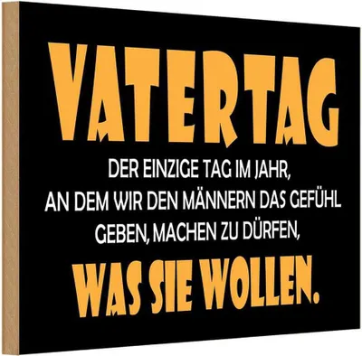Produktbild von vianmo Holzschild 12x18 cm Vatertag Geburtstag Feiern Party