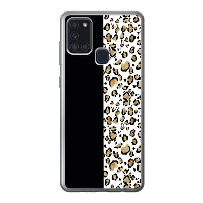 Produktbild von MuchoWow® Handyhülle Schutzhülle Hülle für Samsung Galaxy A21s Panther Druck - Tiere - Aquarell Silikon Softcase Handy Hülle - Hartschale