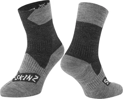 Produktbild von Sealskinz Waterproof All Weather Ankle Length Sock Black/Grey Marl XL Fahrradsocken