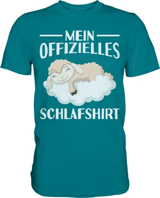 Produktbild von Offizielles Schlafshirt Nachthemd Schlafanzug Pyjama Schaf T-Shirt – Diva Blue / L