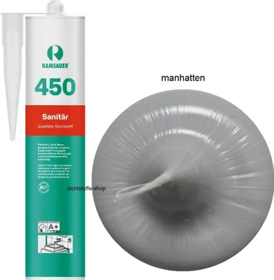 Produktbild von Ramsauer 450 Sanitär 1K Silikon Dichtstoff 310ml Kartusche manhatten