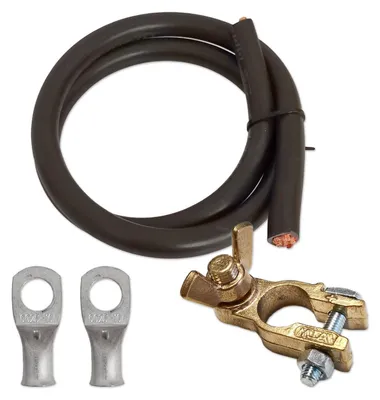 Produktbild von Batteriekabel 25mm² 1m schwarz Parallelschaltung positiv Kupferkabel flexibel