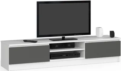 Produktbild von Akord Tv-Board Weiß-Grau/Graphit 160X40X33 Cm