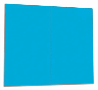 Produktbild von Wallario Herdabdeckplatte aus Glas, Größe 60 x 52 cm 2-teilig, Motiv Hellblau