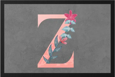 Produktbild von Buchstaben- Z  mit Buchstabe Alphabet Monogramm Blumenmotiv Geschenkidee Anfangsbuchstabe