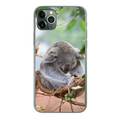 Produktbild von MuchoWow® Handyhülle Schutzhülle Hülle für iPhone 11 Pro Max Koala - Äste - Schlaf - Kinder - Jungen - Mädchen Silikon Softcase Handy Hülle - Schutz