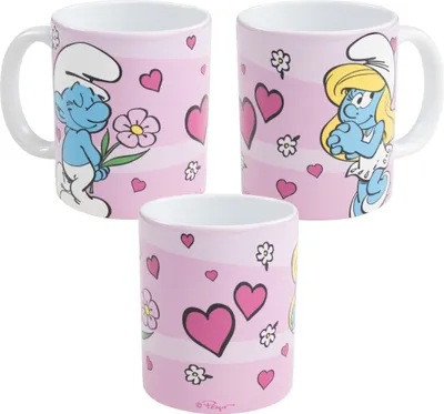 Produktbild von Die Schlümpfe Tasse - Schlumpfine Kaffeetasse Becher Kaffeebecher aus Keramik 320 ml Rosa