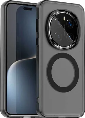 Immagine prodotto di Custodia magnetica per Honor Magic 7 Pro, sottile custodia traslucida opaca antiurto nera