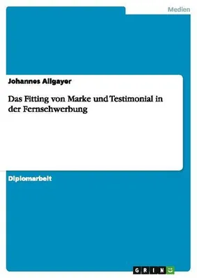 Produktbild von Das Fitting von Marke und Testimonial in der Fernsehwerbung