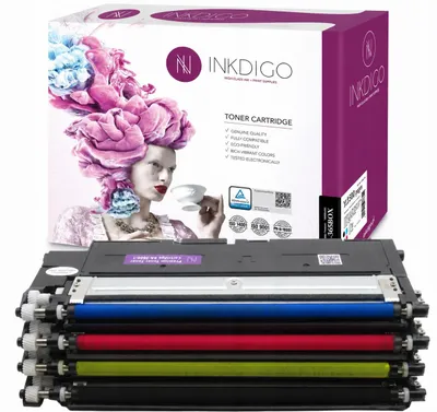 Produktbild von Inkdigo Tonerset CLT-406S für Samsung CLP-360, CLP-360N, CLP-360ND, CLP-365 – CMYK,, KI-generiertes Bild
