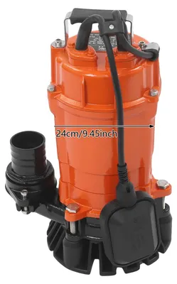 Obrázek produktu pro Ponorné čerpadlo pro odpadní vody, výkon 750 wattů, vysoký průtok, barva: oranžová