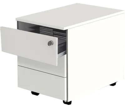 Produktbild von Kerkmann Rollcontainer weiß 3 Auszüge 42,0 x 60,0 x 54,0 cm