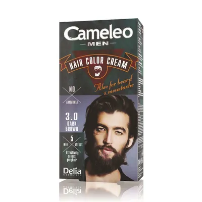 Zdjęcie produktu dla Cameleo Men Hair Farba do wosw brody i wsw 3.0 Dark Brown, 30ml