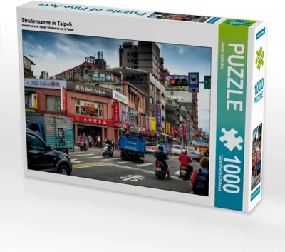 Produktbild von Calvendo Straßenszene in Taipeh 1000 Teile Puzzle quer 640x480mm, Gödecke Dieter; 7397258