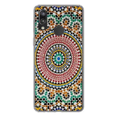 Produktbild von MuchoWow® Handyhülle Schutzhülle Hülle für Huawei P20 Lite (2020) Ansicht eines marokkanischen Mosaiks von oben Silikon Softcase Handy Hülle - Kartenhalter