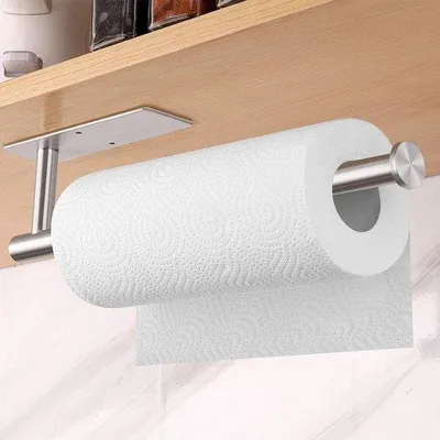 Produktbild von Ibenzoa® Küchenrollenhalter aus Edelstahl, selbstklebend – robust, universell kompatibel (u. a. Zewa 33,7 cm)