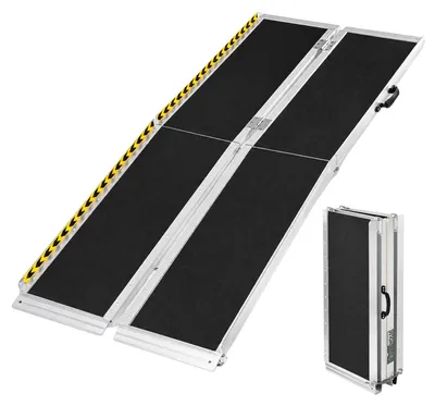 Produktbild von TRUTZHOLM Rollstuhlrampe 183 cm Traglast 272 kg Alu 2-fach klappbar friktionsbeschichtet Kofferrampe