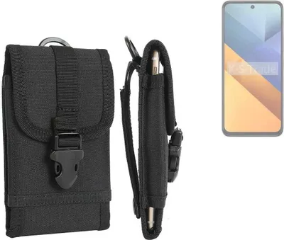 Produktbild von K-S-Trade Holster Handy Hülle kompatibel mit POCO M6 4G Holster Handytasche Gürtel Tasche Schutz Hülle Robust Outdoor schwarz