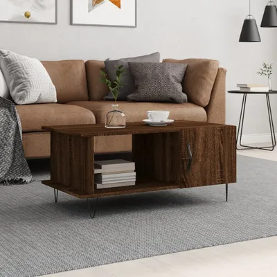Produktbild von "2026 Promotion" Couchtisch Wohnzimmer - Kaffeetisch - Braun Eichen-Optik 90x50x40 cm Holzwerkstoff - Sofatisch CC29459