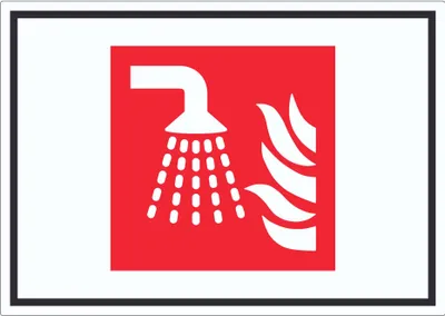 Produktbild von Wassernebelrohr Symbol Aufkleber A5 (148x210mm)
