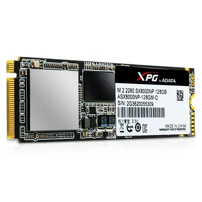 Produktbild von ADATA ASX8000NP-128GM-C SSD  128GB 300/1.0 SX8000 2280  PCIe ADA