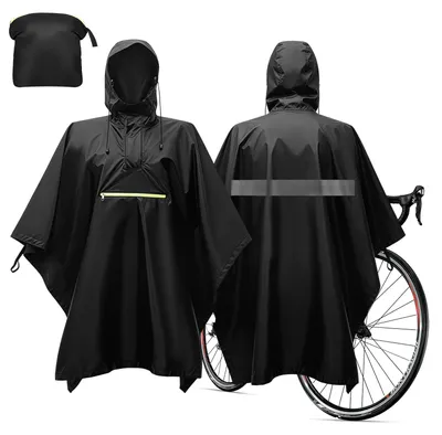 Produktbild von Wasserdichter Regenponcho für Radfahrer und Wanderer, atmungsaktiv und leicht