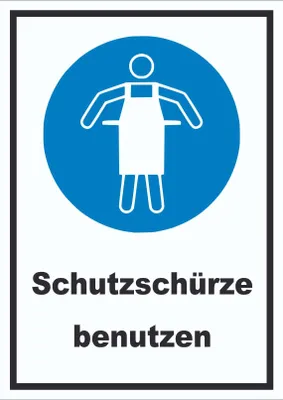 Produktbild von Schutzschürze benutzen Schild A6 (105x148mm)