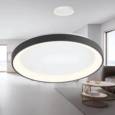 Produktbild von Braytron LED Deckenleuchte 36W Warmweiß Neutralweiß Kaltweiß 3CCT 3200 lm Rund Schwarz Aluminium IP20