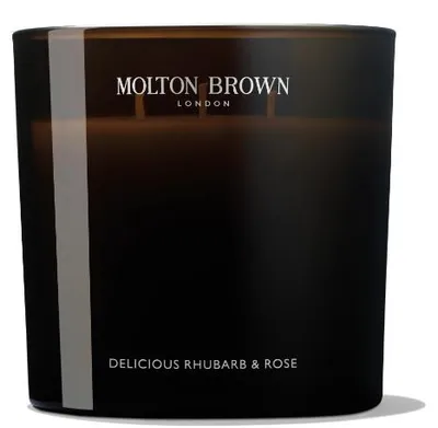 Produktbild von Molton Brown Duftkerze für den Wohnbereich, "Delicious Rhubarb & Rose", mit drei Dochten, 600 g