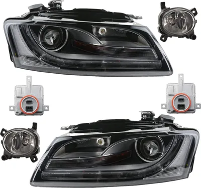 Produktbild von Scheinwerfer + Nebel Set links & rechts passend für Audi A5 8T + Steuergerät 1341092 8T0941029AK 1341102 8T0941030AK 8T0941699 8T0941699E 8T094 Johns