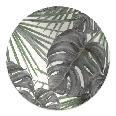 Produktbild von Rundmatte - Stuhlunterlage Bürostuhlunterlage - Rund Ø 100 cm - Bodenmatte - Fußmatte - Exotische Vegetation
