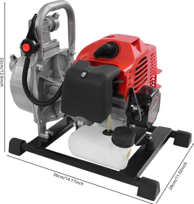 Produktbild von Benzin Wasserpumpe - Gartenpumpe - Tragbar - 1250 W - Fördermenge 10 m³/h - Saughöhe 8 m - Förderhöhe 30 m