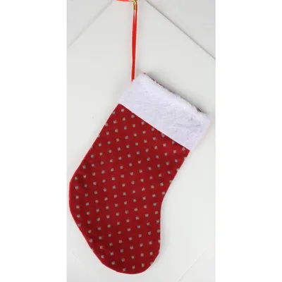 Image de Botte de Noël 19x30cm Chaussette de Noël Botte de Noël Déco