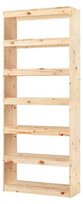 Produktbild von Bücherregal Raumteiler Standregal Aktenregal Wandregal Büroregal Holzregal Aufbewahrung 80x30x199,5cm Kiefer