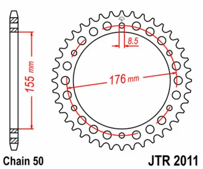 Obrázek produktu pro Zębatka JT 43T 530 JTR2011.43