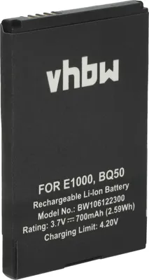 Produktbild von vhbw Akku kompatibel mit Motorola W377, W375, W220,  W218, W230, W231, W233, W270, W360, W380, W388 Handy Smartphone Telefon (700 mAh, 3,7 V, Li-Ion)