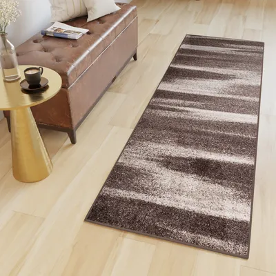 Obrázek produktu pro Běžec, koberec v metráži, chodba, předsíň, obývací pokoj, ložnice, krátký vlas, moderní design, melírovaný, hnědý, béžový, ÖKOTEX, 70 x 1250