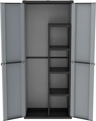 Produktbild von Terry Store-Age JLine 368, Lagerschrank, Bodenstehend, Wandschrank, 4 Regale, 2 Tür(en), Schwarz, Grau
