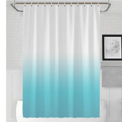 Produktbild von Duschvorhang 150x180 weiß mit Aquamarin