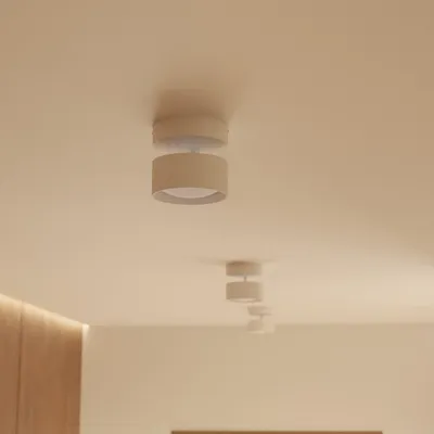 Image de LUMIÈRE Design Plafonnier 'Sava' cylindrique LED blanc chaud Blanc