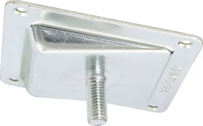 Produktbild von WAGNER Anschraubplatte SCHRÄG mit TENO kombinierbar - 90 x 88 x 25 mm, Gewinde M10 x 21 mm, Neigung 10°, Stahl- 12395101