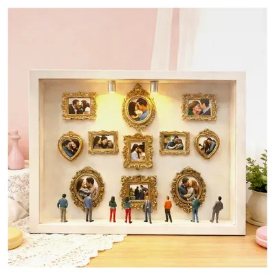 Produktbild von Mini Museum Rahmen - DIY Heimdekoration, Silhouette Box Ausstellungsrahmen - Für Sammler im Wohnzimmer, Schlafzimmer, Büro und Kinderzimmer als Geschenkidee